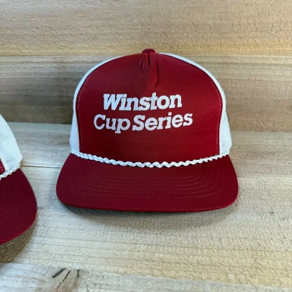 2 VTG NASCAR Winston Cup Series Hat Cap Snapback Mesh Trucker Rope Youngan - Picture 3 of 8